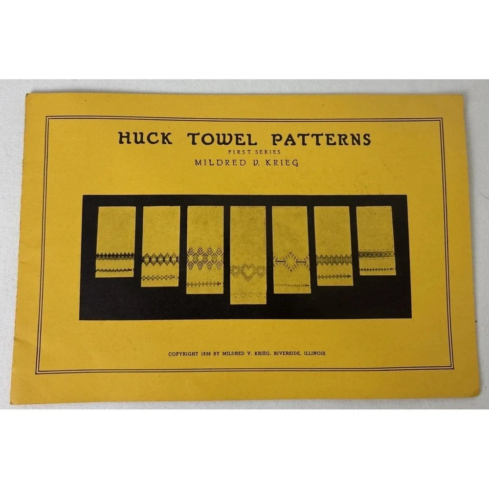 Set Of 3 Huck Towel Pattern Books Mildred V. Krieg 1936-1940